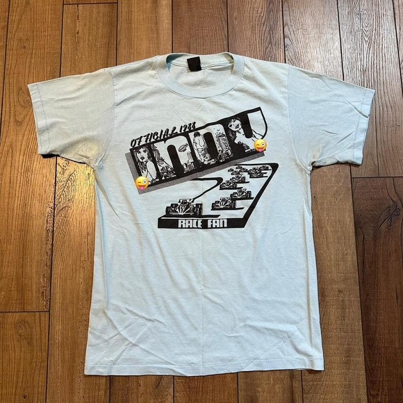 Vintage 80s‎ Indy race fan vulgar funny topless girl graphic tee large - Picture 1 of 7